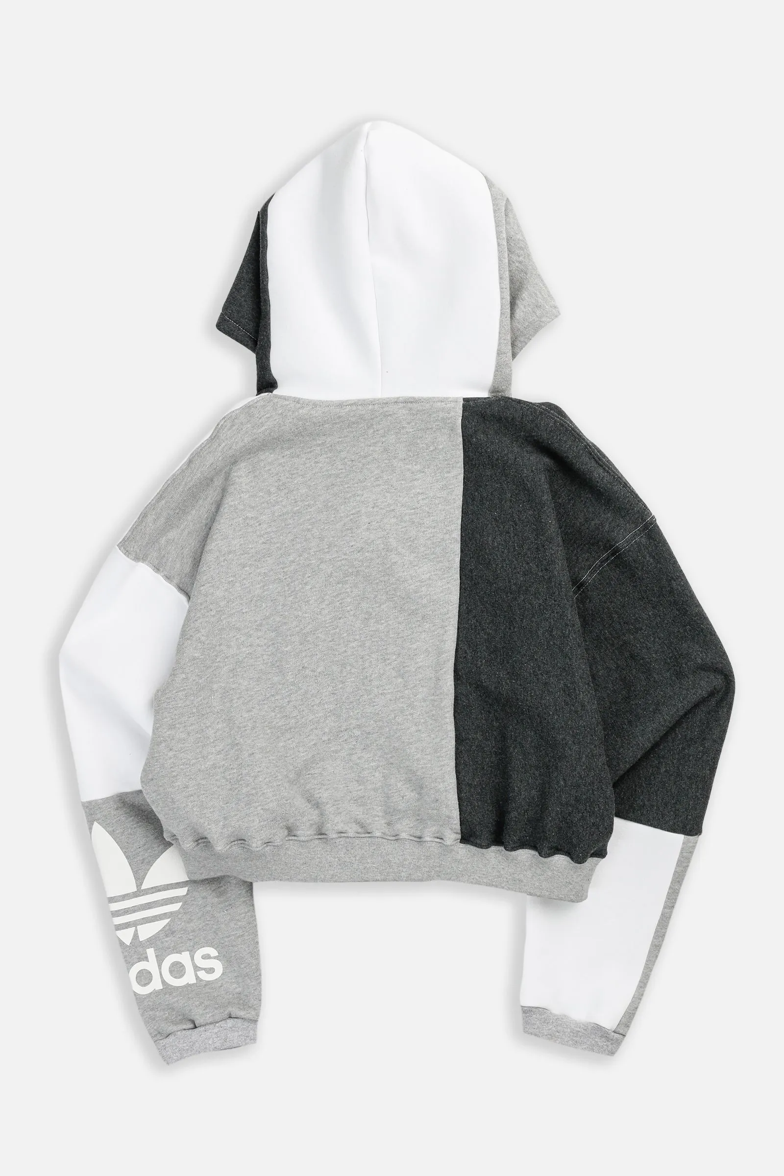 Rework Adidas Crop Zip Hoodie - L