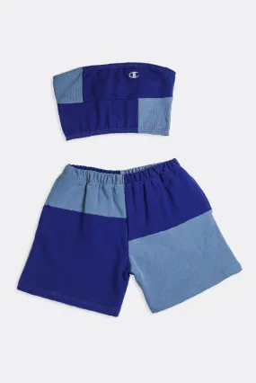 Rework Champion Patchwork Sweatshorts Set - L