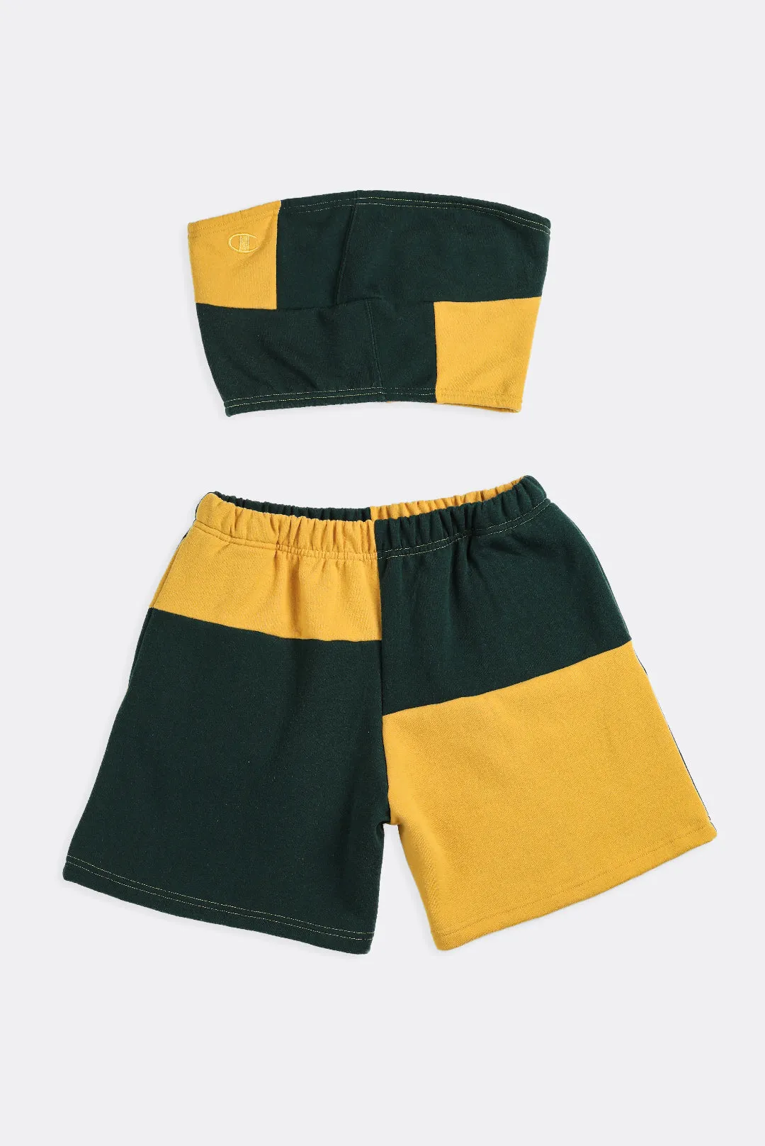 Rework Champion Patchwork Sweatshorts Set - M