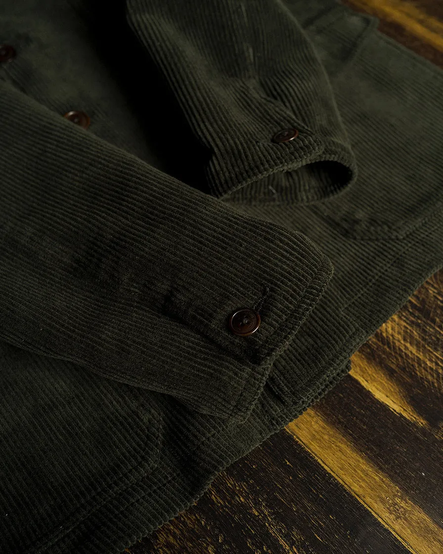 Shawl-Collar Corduroy Work Jacket