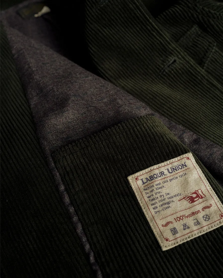 Shawl-Collar Corduroy Work Jacket