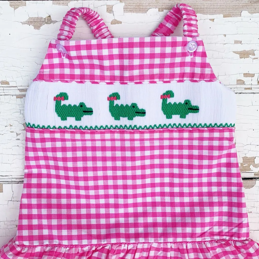 Smocked Alligator Swimsuit