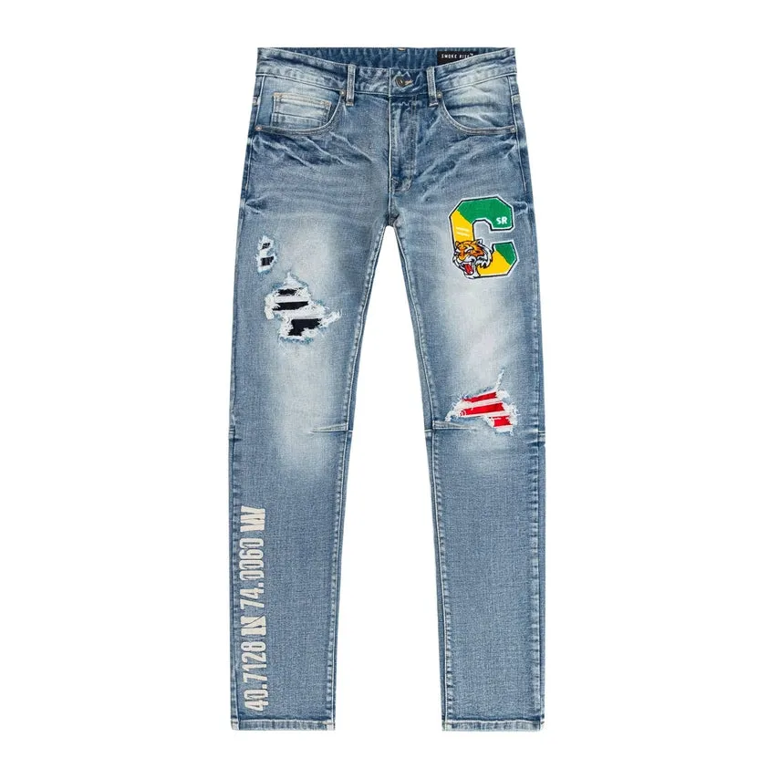 Tiger Patch Jeans - Orient Blue