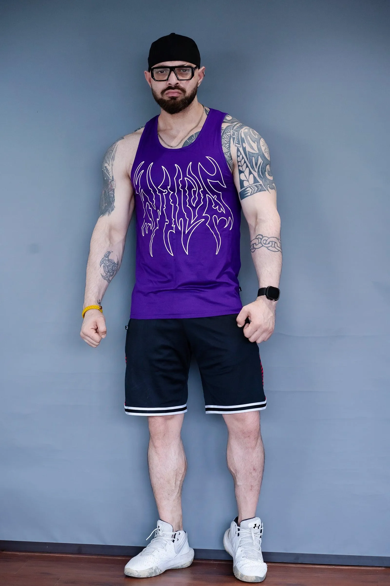 WILDS FLAME TANK IN PURPLE