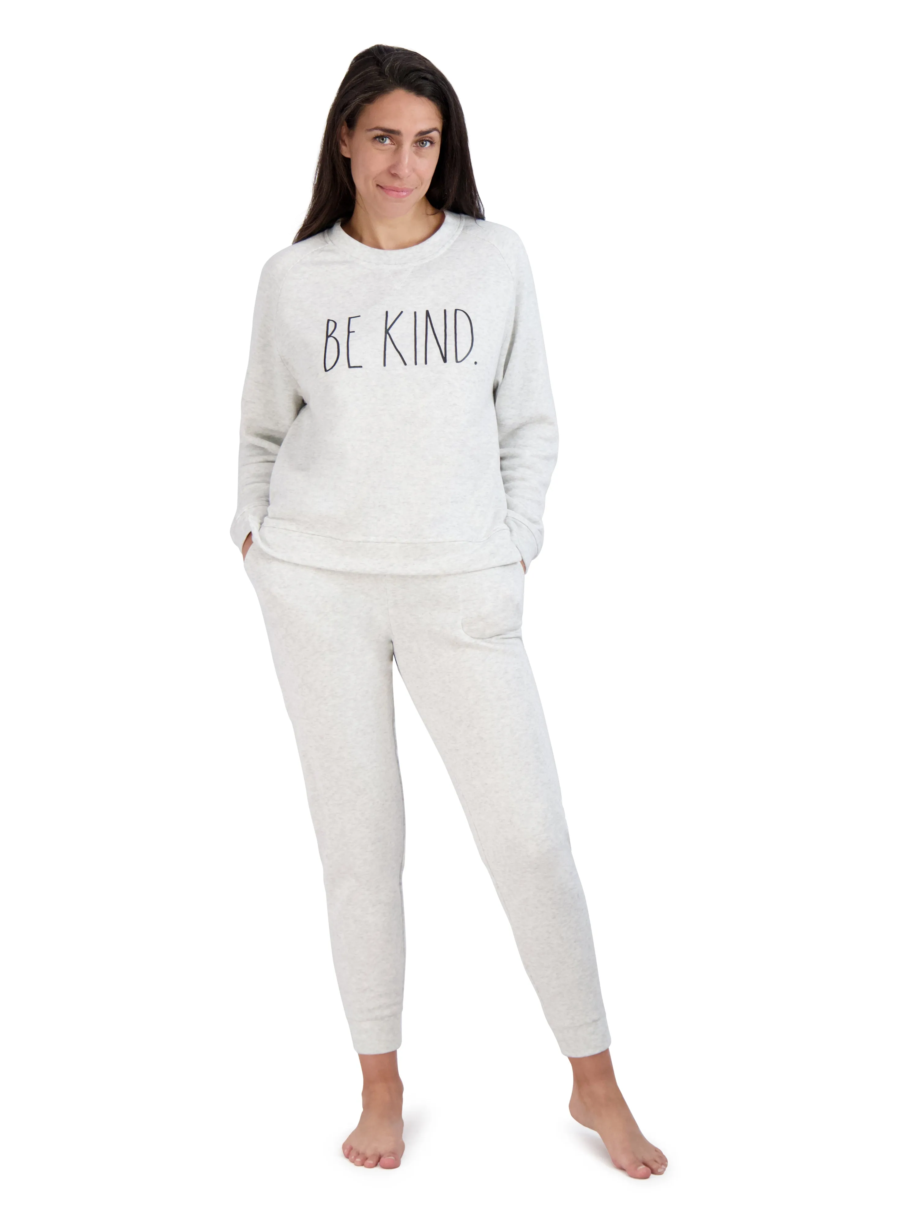 Women's "BE KIND" Sweatshirt and Drawstring Jogger Pajama Set